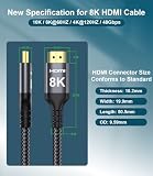 Adauxter Kabel HDMI 4K 10M, Kabel HDMI High Speed z obsługą Ethernetu 4K 60Hz 2K 165Hz 1080p Ultra HD 3D eARC HDCP2.3 HDR10+ Komputer Kompatybilny Laptop TV Monitor Projektor PS5 X-Box