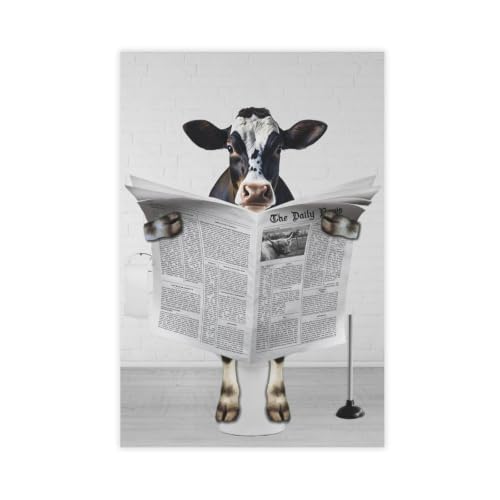 Impression sur toile vache : transformez un mur vide en espace moderne et amusant de 61x91cm