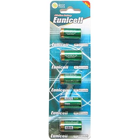 5 Eunicell 4LR44 / 4AG13 / 476A / PX28A / A544 / K28A / L1325 Dog Collar 6V Battery Long Shelf Life (Expire Date Marked) Cover