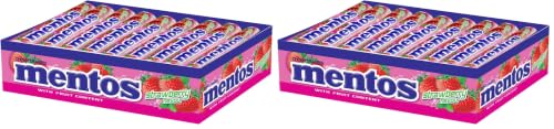 Image of Mentos, Strawberry Flavour, Chewy Candy Stick Pack, 655.2 Gram- Pack of 36