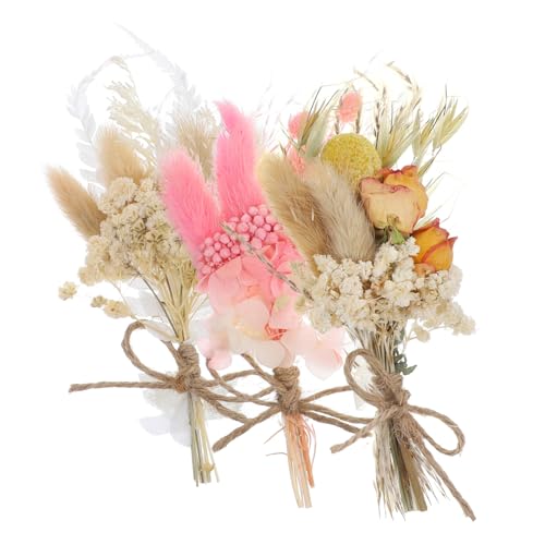 Mini ramo de flores secas decorativas multicolor