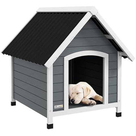 PawHut Elevated Wooden Dog House Cover