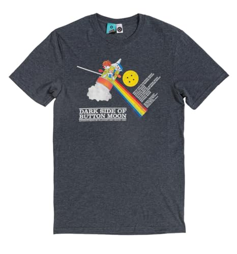 TruffleShuffle Dark Side of Button Moon Charcoal T Shirt t-shirt graphique