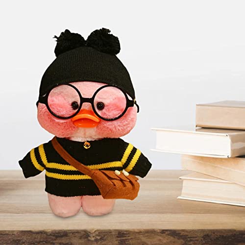 アヒル ぬいぐるみ アヒル おもちゃ 動物 かわいい 人形、アヒルのぬいぐるみ人形、韓国ネットレッドキャリーヒアルロン酸リトルイエローダックドールガールズキッズバースデーギフト、12インチ (A)