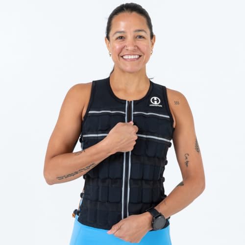 Image of Hyperwear Hyper Vest ELITE Fully Adjustable Weight Vest - Stretch CORDURA Fabric Zipper Thin Steel Weights - Weighted Vests for Running, Strength, Endurance, Walking - Sizes S, M, L, XL