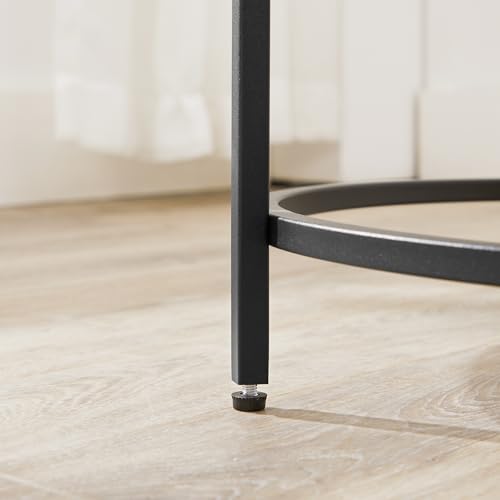 VASAGLE Beistelltisch rund, mit Glas und Metallgestell – Ansicht 7