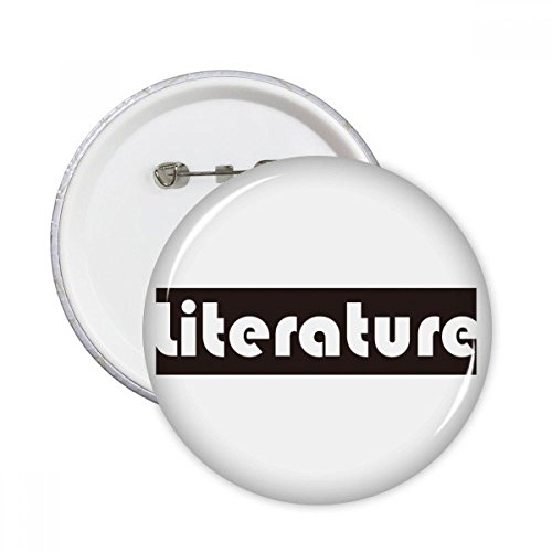 Badge bouton littérature ronde noir : le cadeau idéal pour enseignants et étudiants