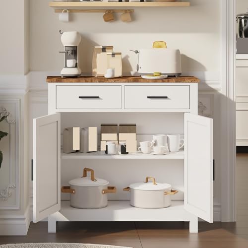 Mid-Century Modern Farmhouse Storage Cabinet, Stylish Buffet for Living Room & Dining Room, Versatile STO Cabinet with Ample Storage Space