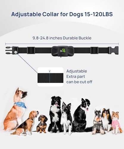 DOG CARE Dog Training Collar, Shock Collar with Beep, Vibration, Safe Static, Dog Training Collar with Remote 1800FT Waterproof Rechargeable E-Collar, Security Lock for All Dogs