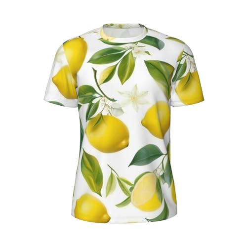 T-shirt citrons tropicaux haut de gamme avec finitions soignées pour homme élégant