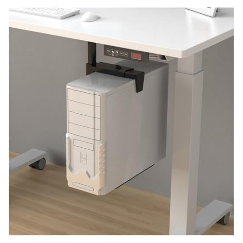 Soporte para Torre de Computadora CPU Bajo Escritorio - Soporte Universal para Caja de PC Ajustable con Giratorio de 360°, Montaje para PC Gamer Suspendido y con Ruedas (Blanco) miniatura 6