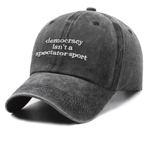 TQLIUOL Democracy Social Justice Washed Embroidered Adjustable Baseball Cap