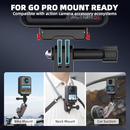 Image of BRDRC 2 Pack Magnetic Quick Release Adapter Mount for DJI Action, Expansion Base with 1 /4 Screw Hole for Go Pro Adapter Compatible with DJI Osmo 360, Action 5 Pro 4 3 Accessories