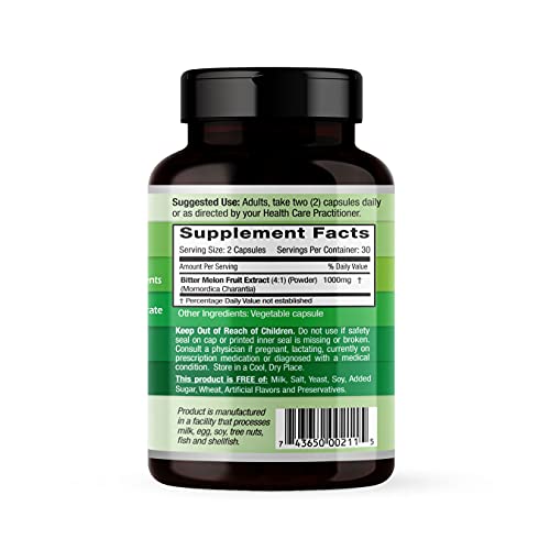 Emerald Labs Bitter Melon (4:1) Fruit Extract - 60 Vegetable Capsules