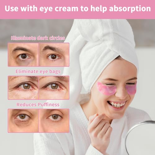 Andibro 2 pares de adesivos para os olhos reutilizáveis, adesivos sob os olhos de silicone com linha