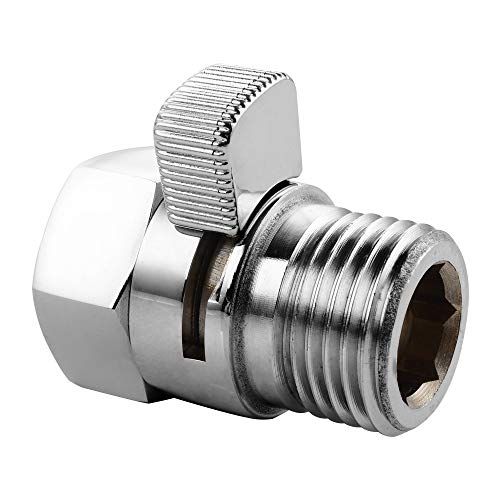 Shower Flow Control Valve, Suyar Brass Water Volume Adjust Valve, Shower Head Shut Off Valve, Water Pressure Regulator For Handheld Shower Chrome #TOP7