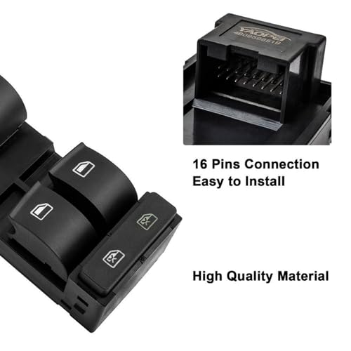 Panneau de commutation de fenêtre pour remplacer la console de boutons usée OEM 4B0959851B