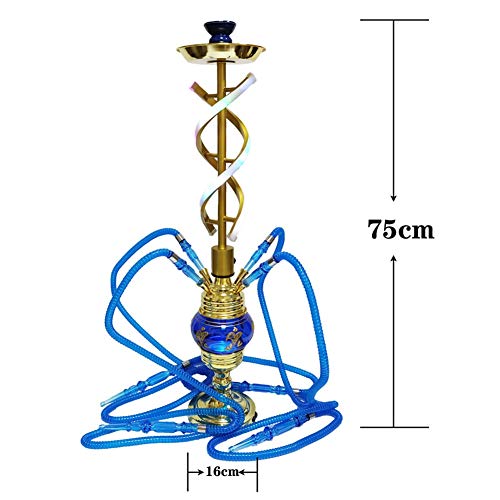 Rteanb Arabische Hookah Bar 4-Rohrnütze Mit Leichter Shisha Aluminiumhuka Für Besser Shisha-Hukahn Rauchergenuss… – Bild 3