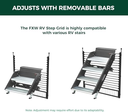 Image of FXW Rollick Unleashed Dog Playpen for Indoor, Yard, RV Camping, 45 inch 16 Panels Dog Pen with RV Step Grid for Large Dogs, Black│Patented