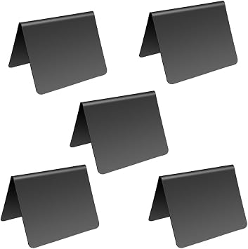 Dxcaicc 4"X3" Mini Chalkboard Sign Edible Chalk Sign, Food Sign for Buffet, Mini Chalkboard Sign, PVC Material,V 5 packs,6x4 Inch