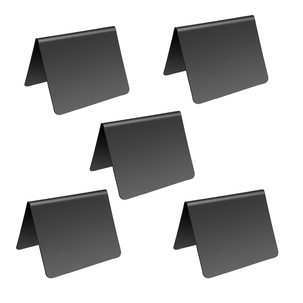 Dxcaicc One Color Mini Chalkboard Signs, Food Signs For Buffet, Mini Chalkboard Signs, Pvc Material 5 Packs Mini Chalkboard Signs For Chalk Sign For Food, Party,6X4 Inch