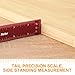 Woodworking Ruler, Violetfox 6/8/12 Inch Precision Pocket Metal Slide Rule Inch and Metric T-Type Scribing Ruler T Track Ruler Marking Measuring Ruler with Slide Stops