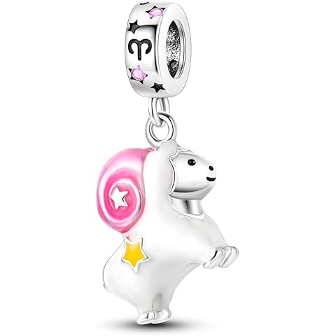 Parmuz Zodiac Sign Charms for Bracelet Necklace 925 Sterling Silver Charms 12 Constellation/Horoscope Star Dangle Birthstone Beads, Birthday Jewelry Gifts for Women Men