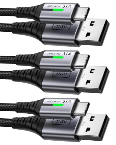 INIU Cavo USB Type-C, Cavo USB [2m+2m+0.5m] QC Tipo C Cavo Type C Rapida