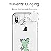 Unov Case Compatible with iPhone Xs iPhone X Case Clear with Design Slim Protective Soft TPU Bumper Embossed Pattern Protective 5.8 Inch (Dinosaur)