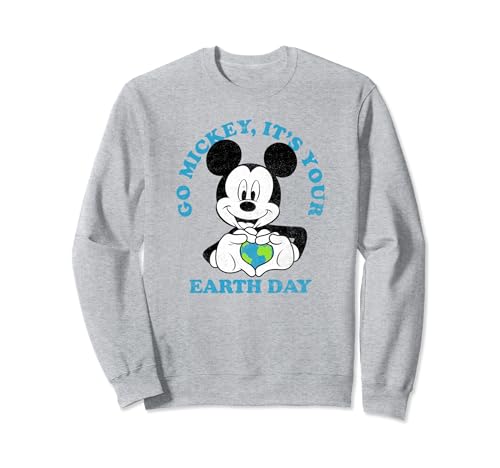 Sweat Mickey Mouse Disney Earth Day en coton rose pour femme