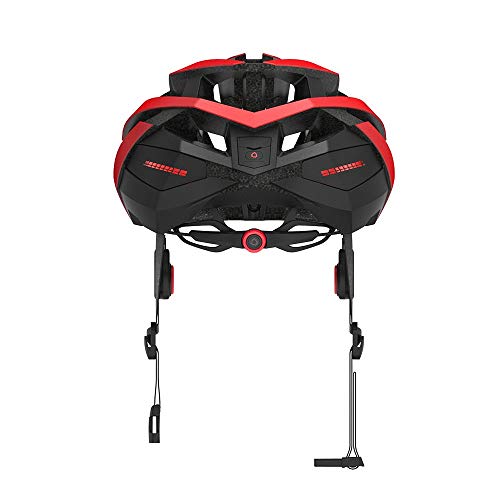 Coros Omni Smart Cycling Helmet w/Bone Conduction Audio, LED Tail Lights, SOS Alert Removable Visor | Adjustable Sizing | Connects via Bluetooth Music, Calls Navigation (Certified Refurbished)