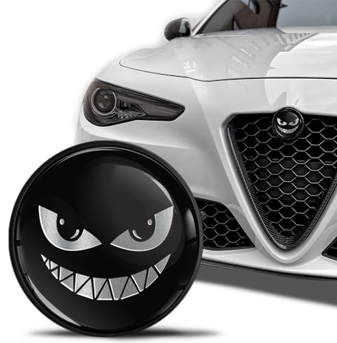 Image of Compatible with Alfa Romeo Emblem Front Bonnet Rear Boot Badge 74mm Giulietta 940 MiTo 156 147 159 GT Brera Spider 939 Silver Black EA 19