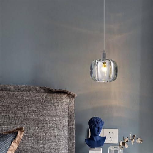Accesorios de iluminación colgantes de techo en vidrio y lámparas rústicas de cocina 4