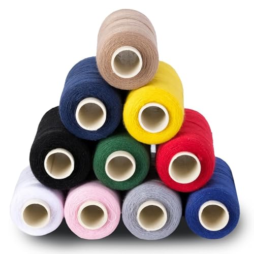 Hilos de costura serger 10 conos 500 yardas cada uno miniatura 1