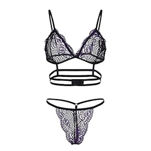 Briskorry Sexy lingerie set dames bloemenborduurwerk lingerie backless lingerie kant beha en string uithollen sexy…