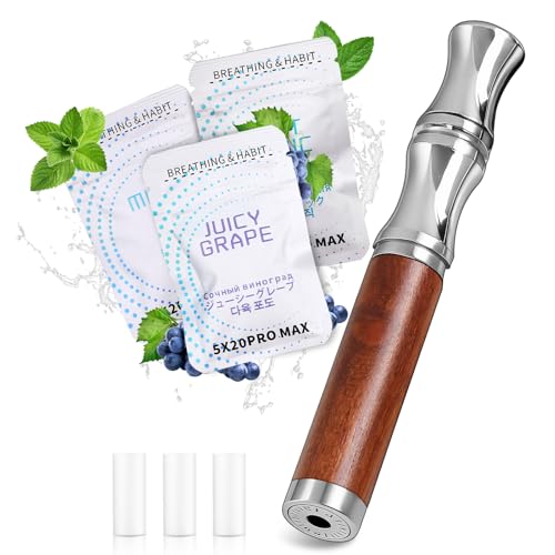 Rauchentwöhnung Hilfsmittel,SeyYega Rauchentwöhnung Hilfsmitte mit 12 Gratis Filtern Nikotin & Chemiefrei Stressabbau & Atemtraining Raucherentwöhnung Hilfsmittel Ersatz Schwarz