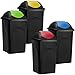 Produktbild Deuba 4X 60L Set Abfalleimer mit Schwingdecke Mülleimer 68 x 41 x 41cm Abfallbehälter Mülltrennsystem