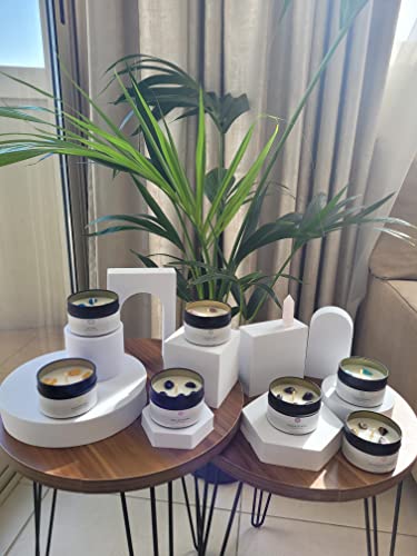 Lucir Store Healing Chakra Crystal Candles Set With A Surprise Chakra Crystal Wand | Set Of 7 X Scented Candles With Crystals, Surprise Crystal Wand | E-Book Included #TOP4