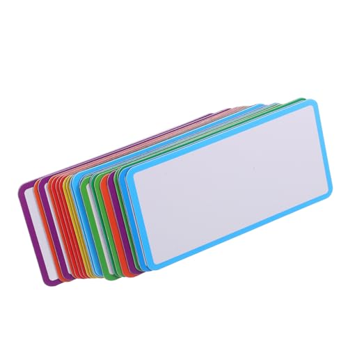 HOMOBABE 24個 磁性ネームプレート 書いて消せる強力マグネットラベル 冷蔵庫やホワイトボード用 多用途で再利用可能 教室 オフィス 倉庫 キ