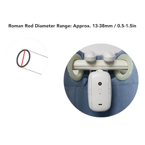 Elektrischer Vorhangmotor, WiFi, Automatischer Vorhangöffner für Römische Stangenschienen mit Silent-Modus und APP-Steuerung, Sprachfernbedienung