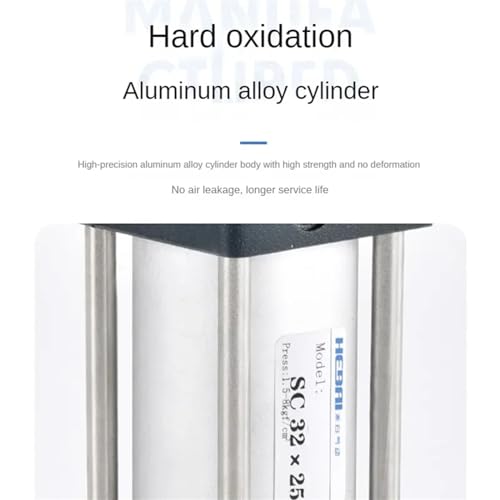 Cylindre pneumatique SC50 double effet à alésage 50mm sans magnétisme