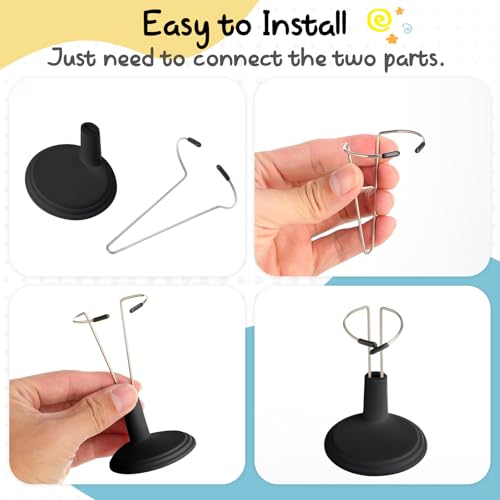 Image of Yaocom 24 Pcs Doll Stand Adjustable Action Figure Display Holder Support for 4-6 Inches Dolls, Creative Storage Stand for Home Shop Birthday Party Favor for Male Female(20 cm,Black)