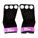 Bear KompleX 3 Hole Leather Hand Grips for Gymnastics&Crossfit,Pull-ups,Weight Lifting.WODs w, Wrist Straps.Comfort&Support-Hand Protection from Rips &Blisters. (Purple, Small)