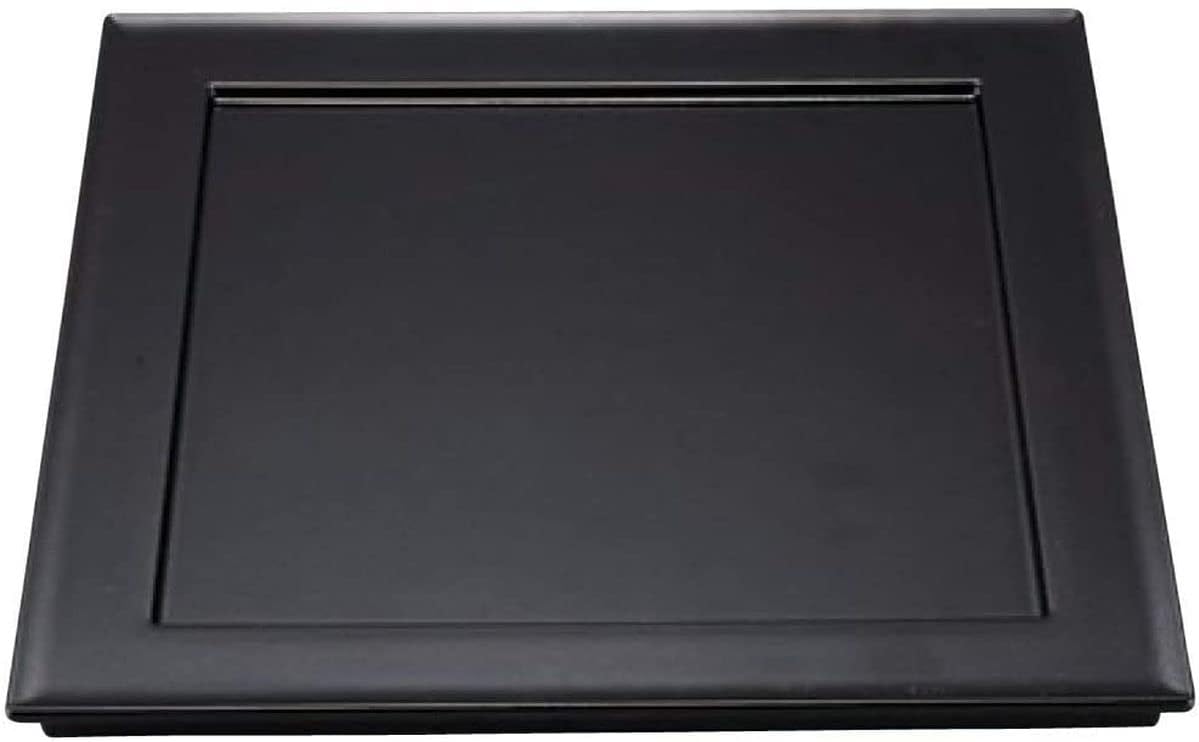 J-Kitchens Obon 16.9 inch (0 mm) Furnace Edge Appetizer Plate, Black Clear Taki, Made in Japan