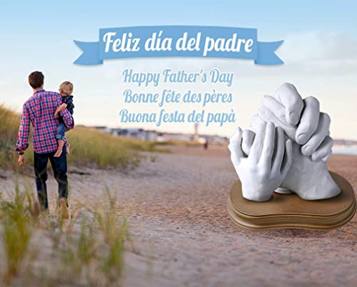 Miniatura 4 de Moldeartebaby Un Recuerdo Inolvidable Kit Escultura Manos Familia 3d Molde De Alginato Seguro Para Parejas Y Niños Regalo Original Para Bodas De Plata Hasta 5 Manos Sin Peana