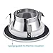 TORCHSTAR 4 Inch Brighter Classic Recessed Light Trim, Metal Step Baffle, Fit Halo/Juno Remodel Housing, 4 Inch Can Light Trim for PAR16, PAR20, BR20, Aluminum Reflector, Pack of 6