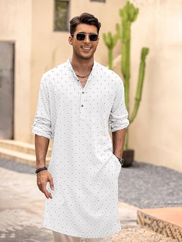 Image of BE ACTIVE Cotton Kurta for Men | Traditional and Classy Design | Indian Kurta | Full Sleeve Kurta
