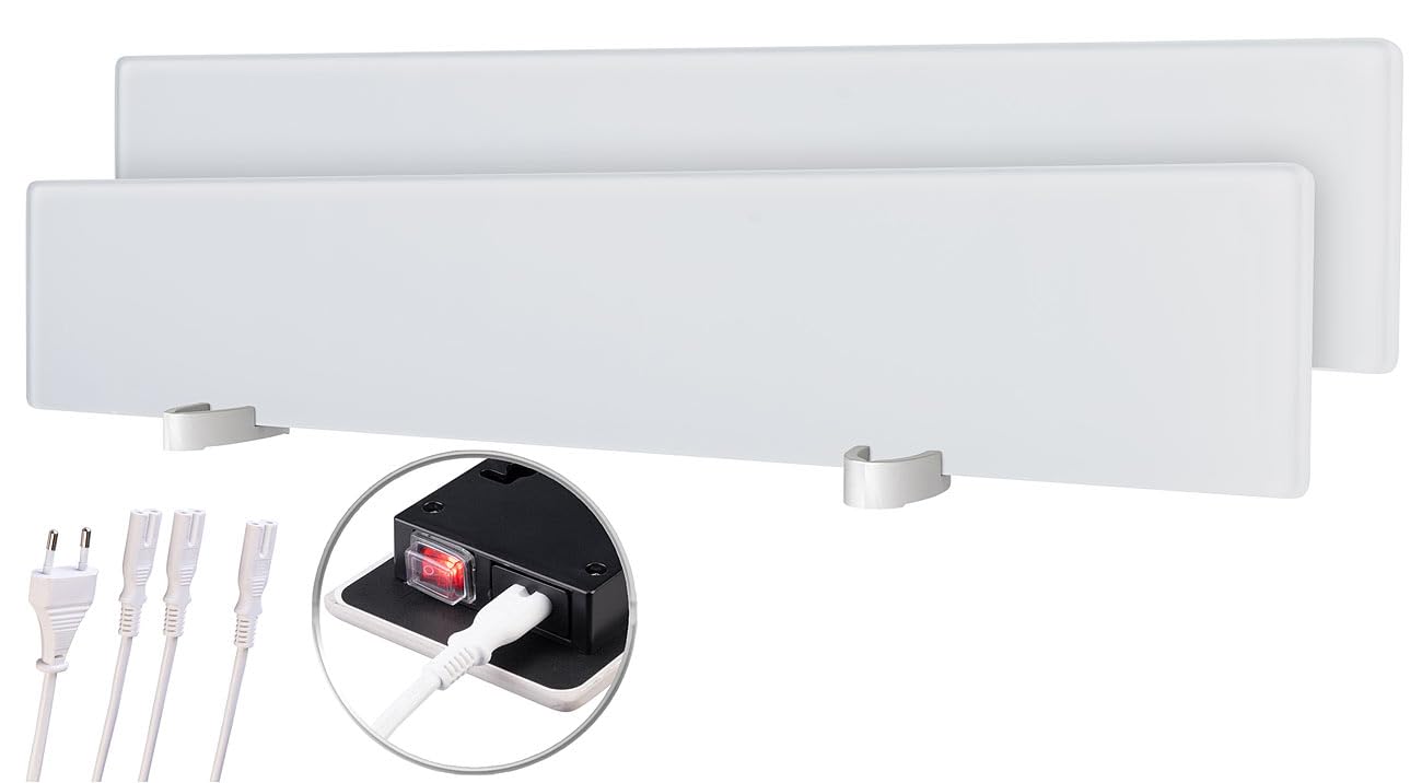 Sichler Haushaltsgeräte Anti Schimmel Heizung: 2er-Set Infrarot-Schimmelentferner aus Glas für Wand & Bad, chemiefrei (Anti Schimmel Infrarot, Infrarotheizungen, Heizkörper)