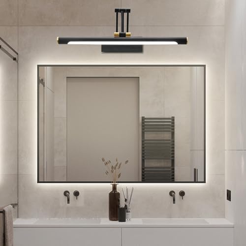 Espejo aplique LED impermeable con cabezal giratorio para un baño de diseño elegante