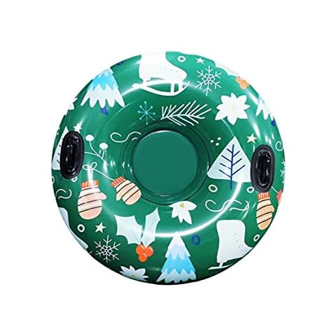 xuew Snow-Tube, Rund aufblasbare Schlitten mit Griffen PVC-Material Lustige Inflatable Zubehör Cover